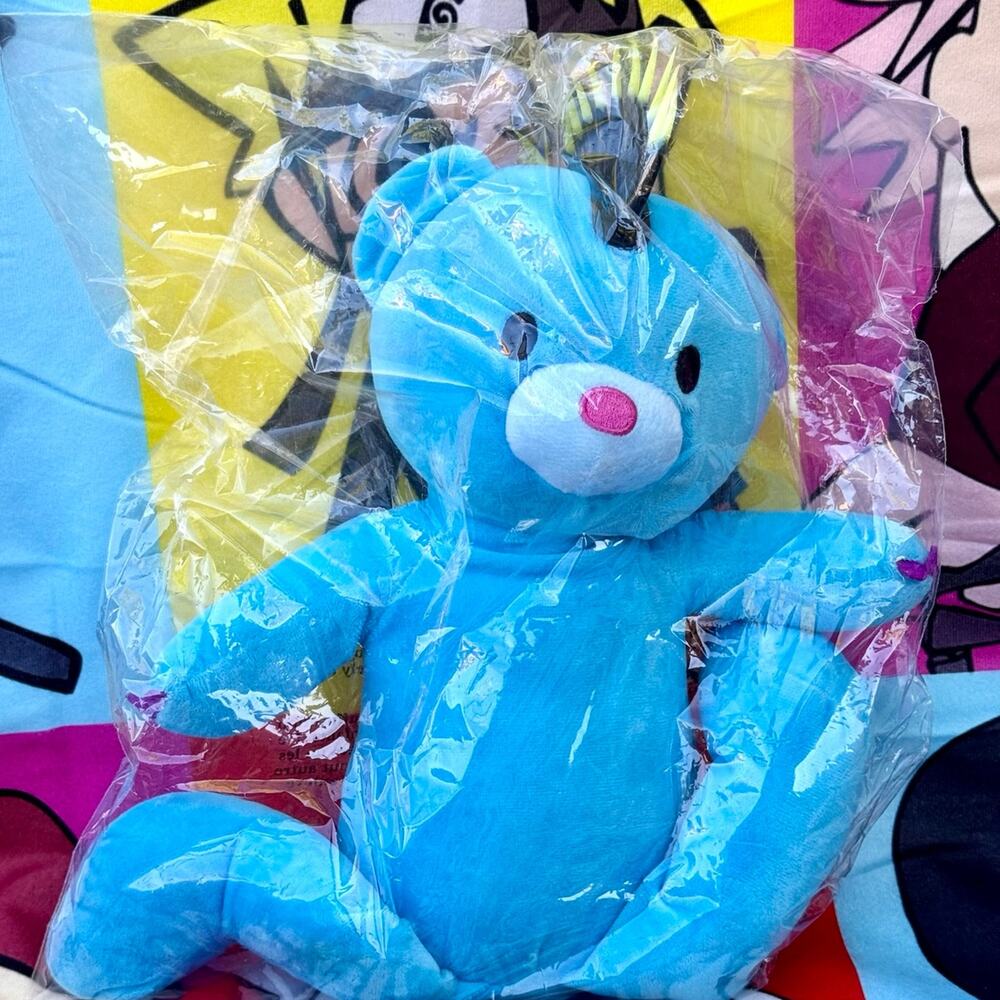 2023 A&A Global RARE Blue Bear Punk Plush SEALED